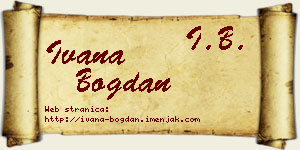 Ivana Bogdan vizit kartica